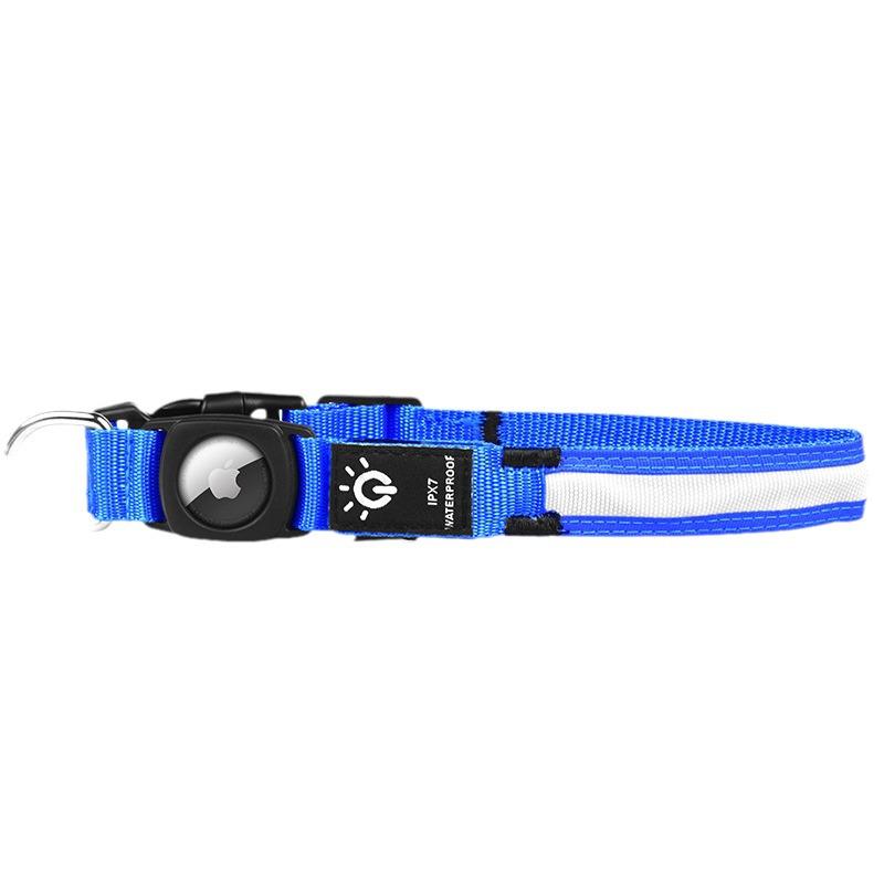 Waterproof LED Pet Collar: AirTag Tracker & USB-Rechargeable Luminous Protective Cover