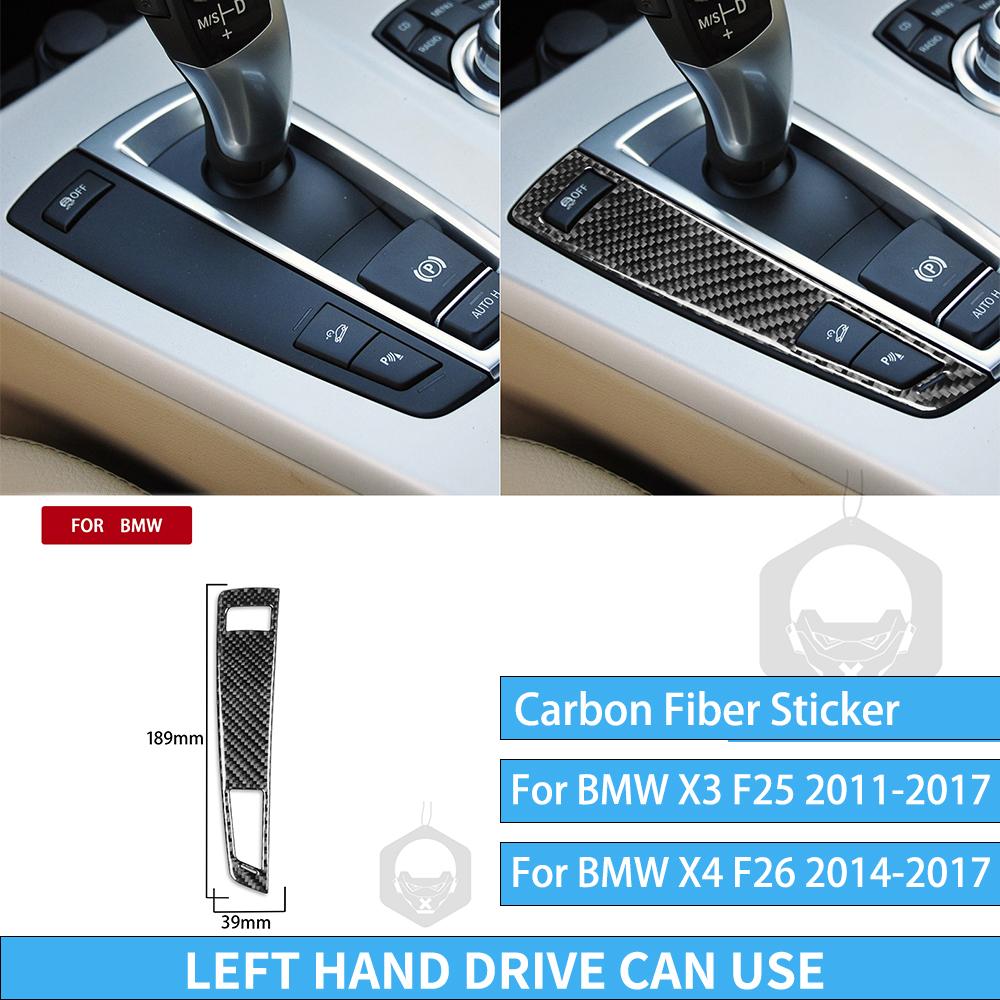 For BMW X3 F25 2011-2017 For X4 F26 2014-2017 Accessories Interior Dashboard Gear Outlet Full Set Kit Carbon Fiber Cover Sticker