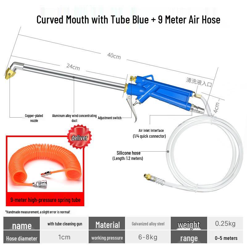 Dual-Use High-Pressure Pneumatic Cleaning Spray Gun for Cars and Engines