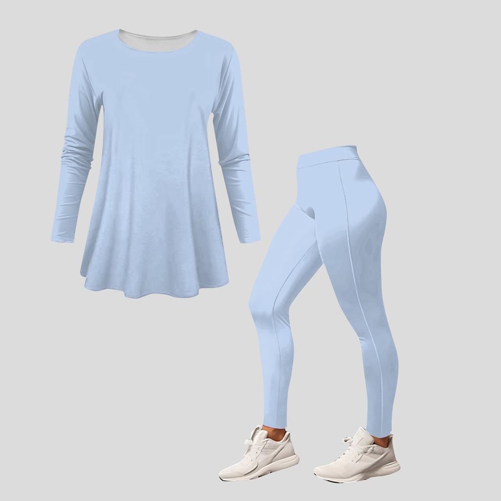 Women 2 Piece Outfits Two Piece Outfits Sets Long Sleeve Top Long Pants  Slim Fitting Home Suit Yoga Set