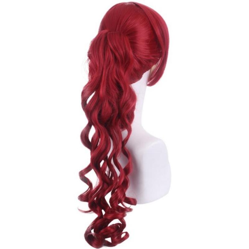 60CM Game Persona 5 Yoshizawa Kasumi Red Wig Cosplay Costume Heat Resistant Synthetic Hair Women Party Role Play Wigs
