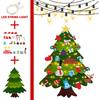 Diy Felt  Christmas  Tree  Set Holiday Atmosphere Creative Christmas Decoration (with String Lights)