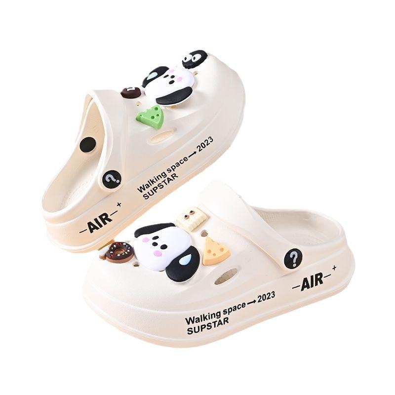 Children's Hole Shoes, Men's and Women's Middle-aged and Older Children's 2025 Summer DIY Durable Non-slip Thick-soled Beach Cute Cool Slippers