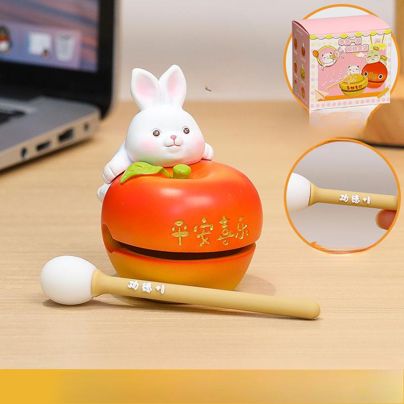 

Cute Cartoon Little Wooden Fish FigurineOffice Desk Workstation Funny Decoration Mood Stabilizing Gift Peace and joy