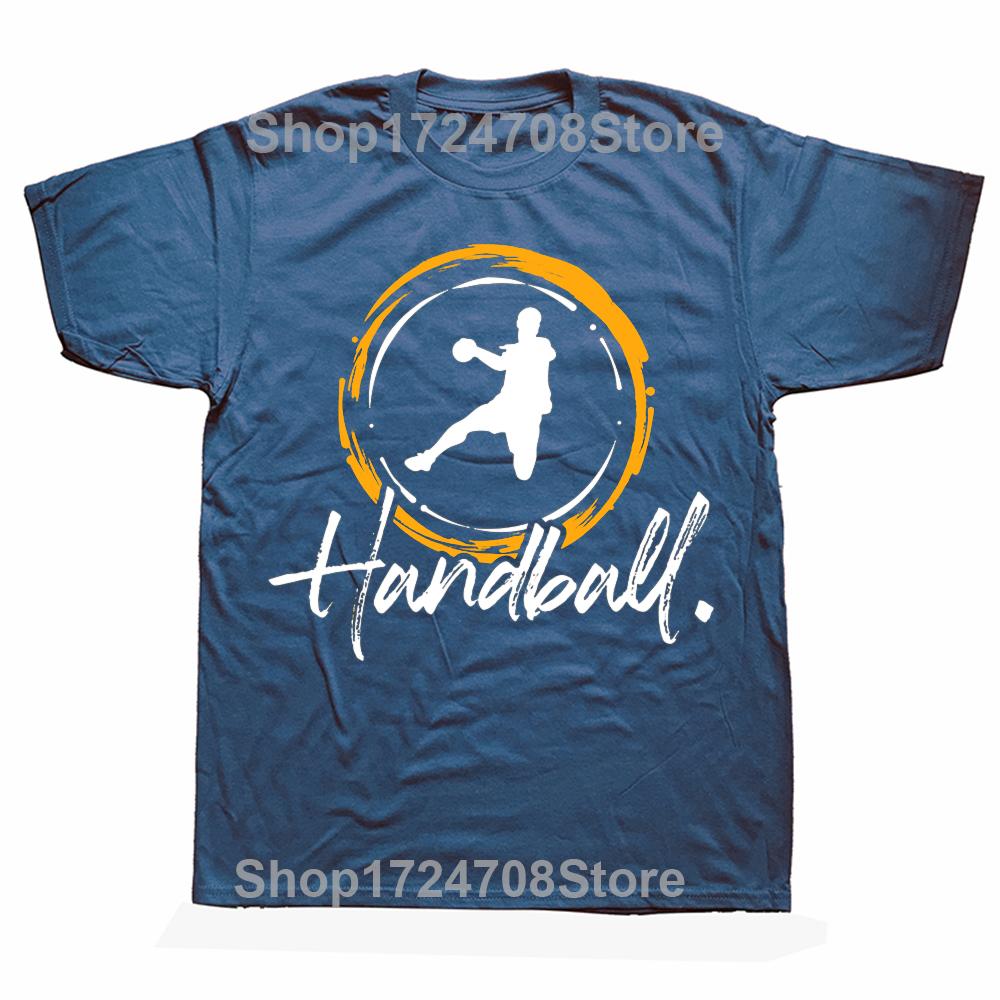 Lustige Handballspieler Grafik T-Shirts T-Shirt Herren Damenmode Lässig Übergroß 100% Baumwolle Athlet Sport T-Shirt