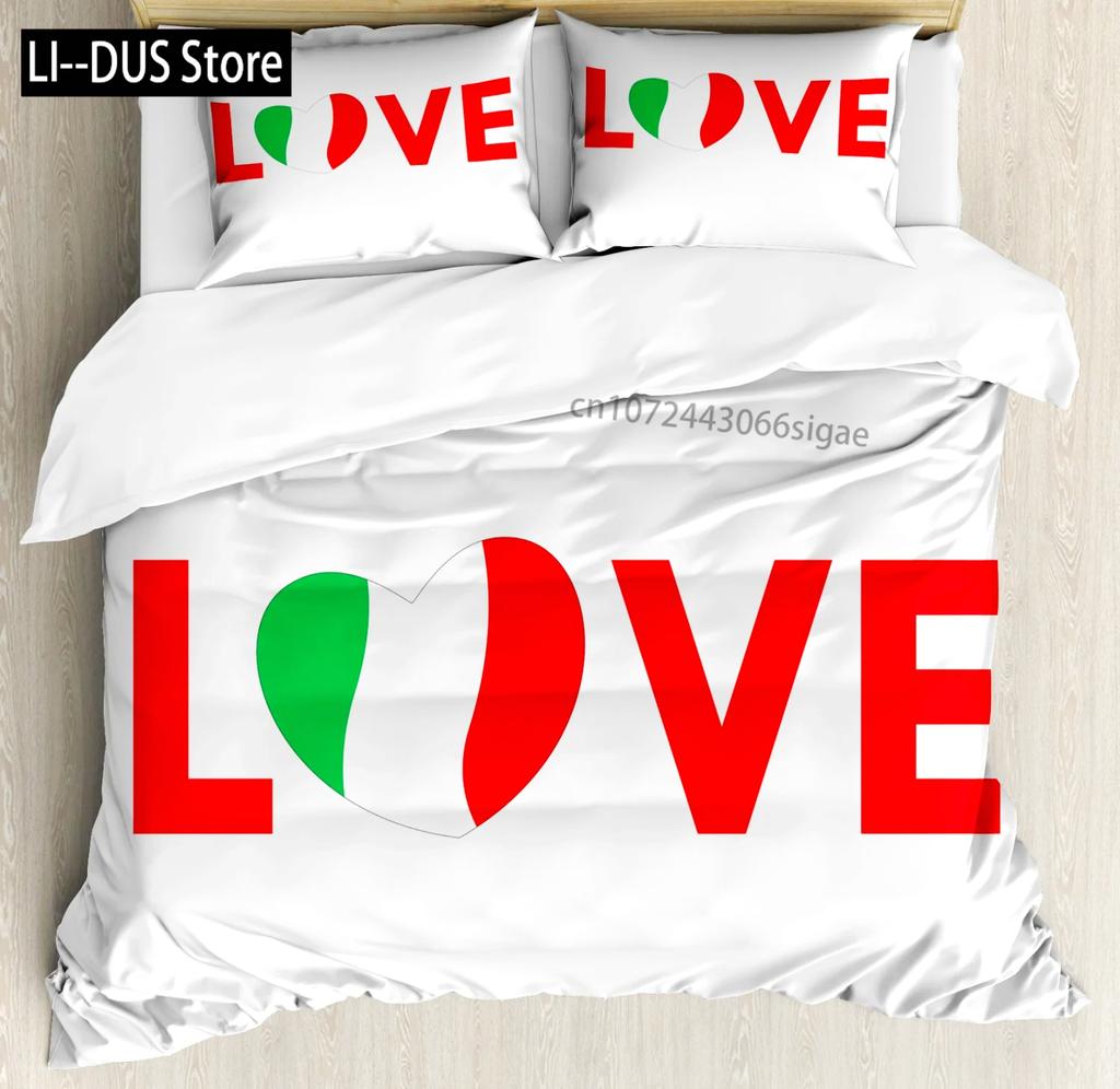Italy Duvet Cover Queen/King/Full Size For Kids Adult Microfiber Italian Rome Venice Pisa Tower Tuscany Pizzas View Bedding Set