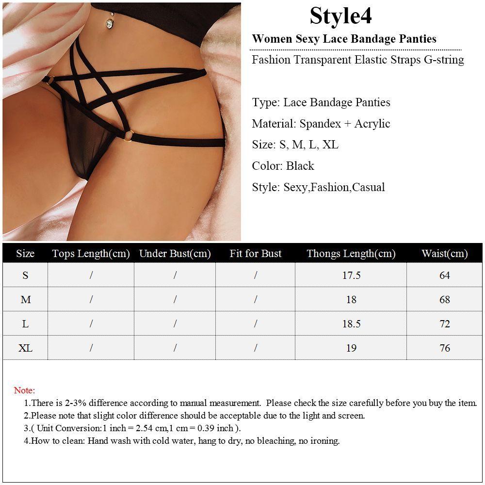 Women Letters Knickers Bikini Briefs Sexy Panties Bandage G-string Thongs
