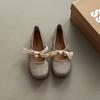 Pearl bow word Mary Jane shoes women's summer new thick heel single shoes women's shoes