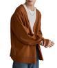 WEGO Oversized Knit Loose Korean Perfect for and Available In Sizes S and L Dark Orange Men's Cardigan, Unisex, Outerwear, Sweater, Oversized, Fit,