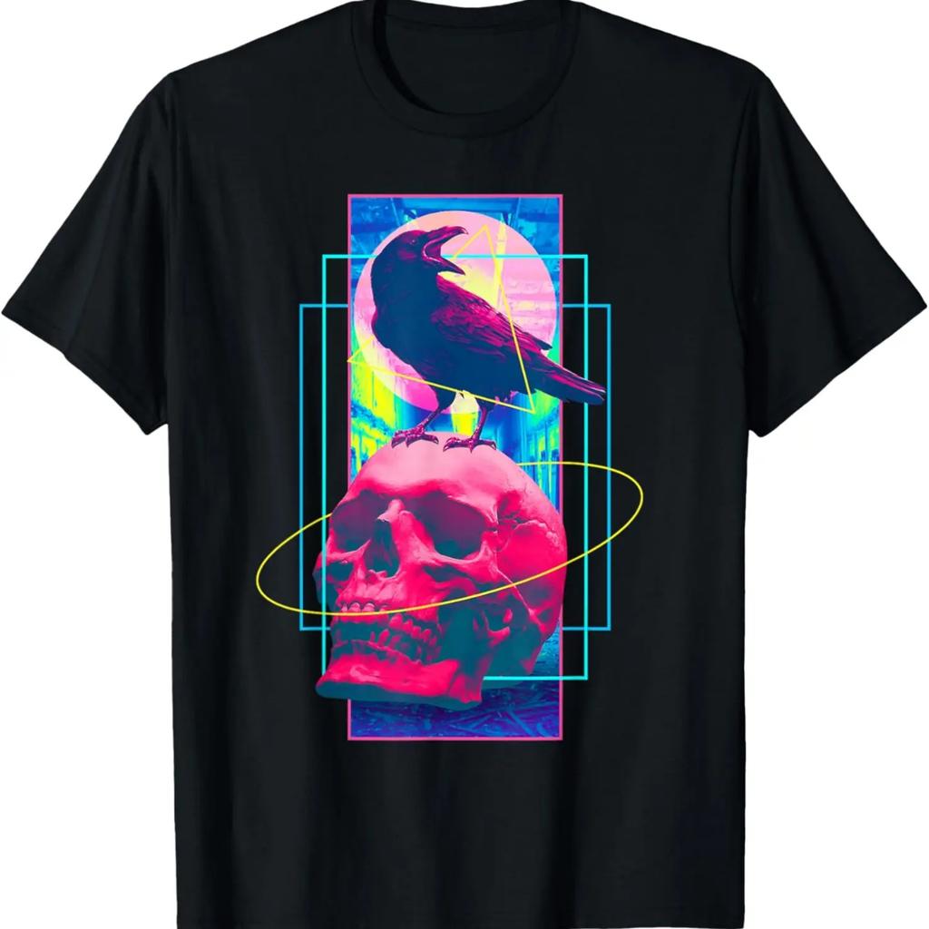 Men and Women's Music Fans Touring Shirts Retro Cotton Short Sleeve T-Shirts TopBlack
