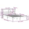 VidaXL Bed Frame with Headboard Wax Brown 120x190cm Pine Wood, Bedroom Furniture, Slatted Base, Wooden Bed, 3306059