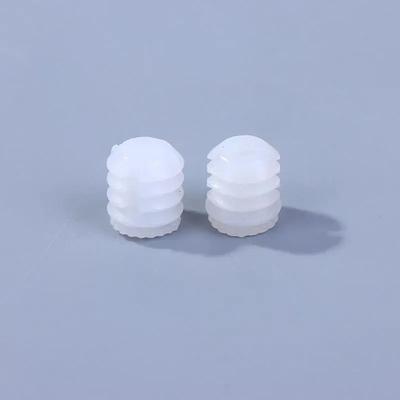100Pcs White Plastic Dowels Durable Nut Kit Screw Dowel Inserts Bathroom Kitchen Plastic Pre-embedded Rubber Pellets