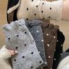 Woolen Socks, Polka Dot Mid-calf Socks, Sweet and Elegant for Women, Pile Socks, Thick and Warm Lace Socks for Autumn and Winter