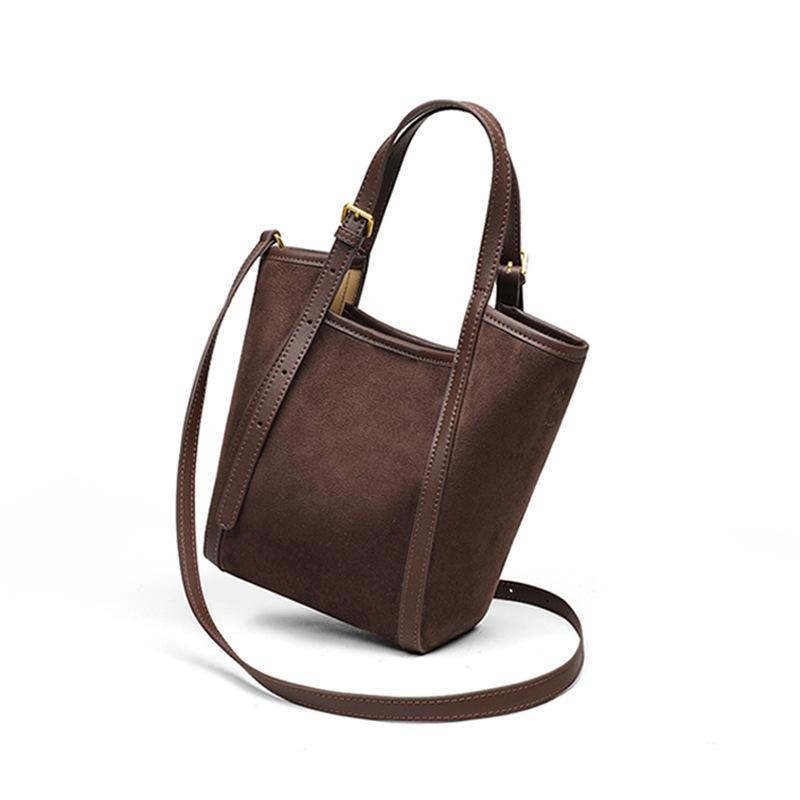 Tote Bag New Autumn and Winter Genuine Leather Crossbody Bag, Hand-held Vegetable Basket, Large Capacity Bags, Single Shoulder Women's Bag