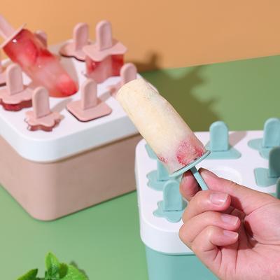 Helado Casero Grado Alimenticio Nueve Cuadrículas Helado Helado Molde de Hielo