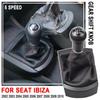 Car Gear Shift Knob Manual 5 Speed Lever Stick Gaiter Boot Dust Cover Collar For SEAT Ibiza 2002 2003 2004 2005 2006 2007 2008