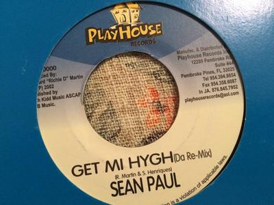 7inch Record SEAN PAUL - Get Mi Hygh (Da Re-Mix) PHR0010 Playhouse Recor 2002 US Reggae, Ska & Dub Used