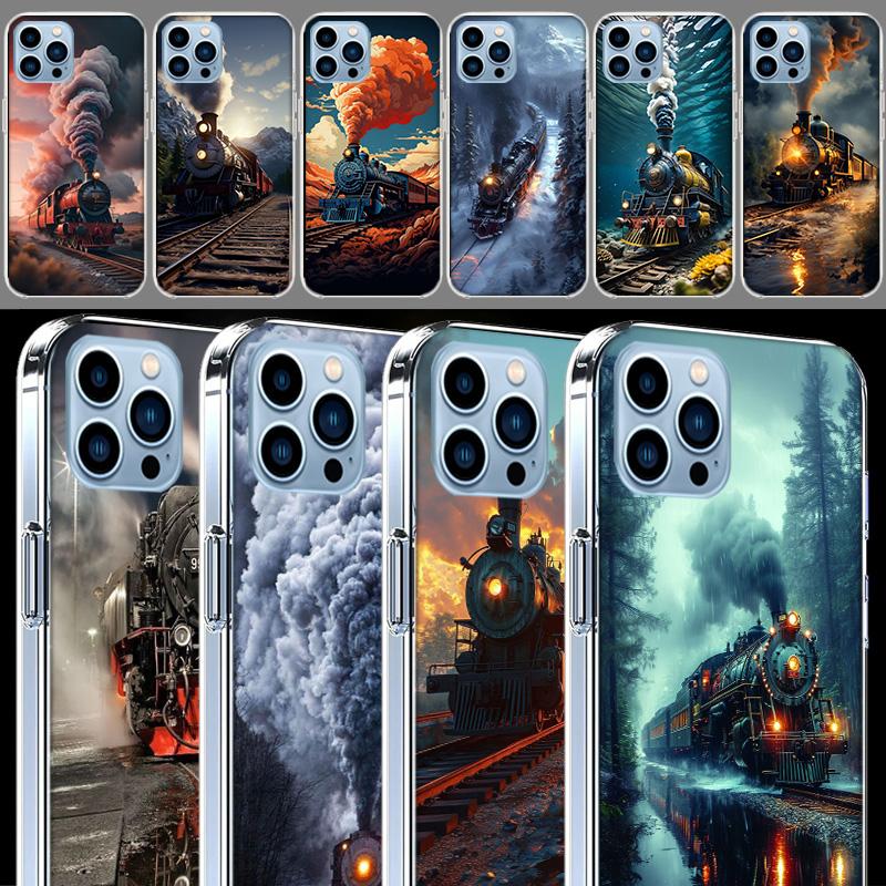 Steam Train Cases Phone Case For Iphone 17E 16E 17 Air 16 Pro Max 15 Pro 14 Plus 11 13 12 Mini Cover Cases Compatible with Suita