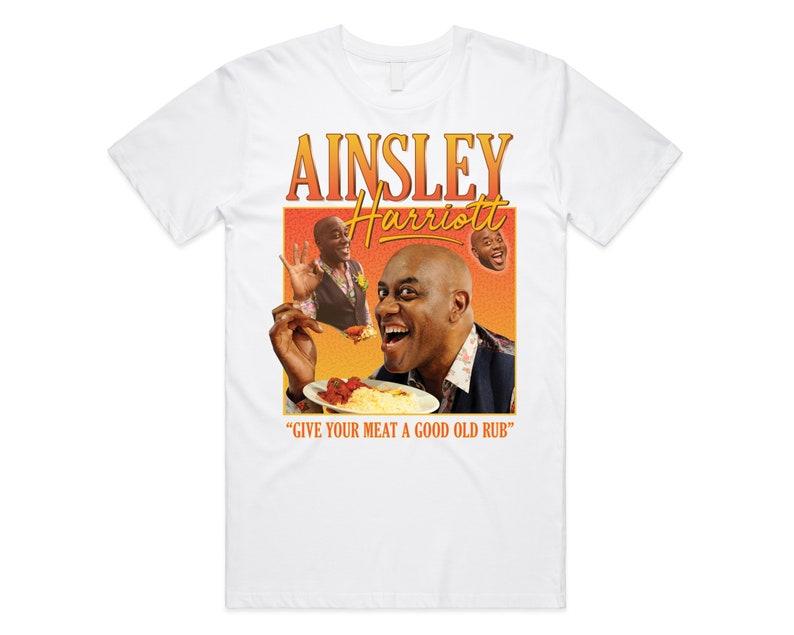 Футболка Ainsley Harriott Homage Топ Повседневный Ретро Очень Большой Веселый Икона 90-х Женский S