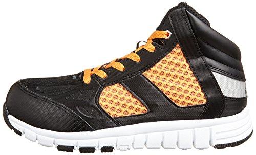 Co-cos Nobuoka Fire Fox HZ-340 Safety Work Shoes, High-Cut with Toe Cap and Flexible Sole, Orange, Size 24.5cm