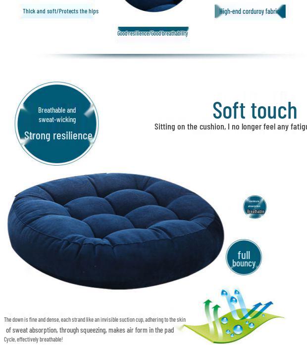 Balkon ve Cumba için Peluş Kadife Tatami Zemin Minderi