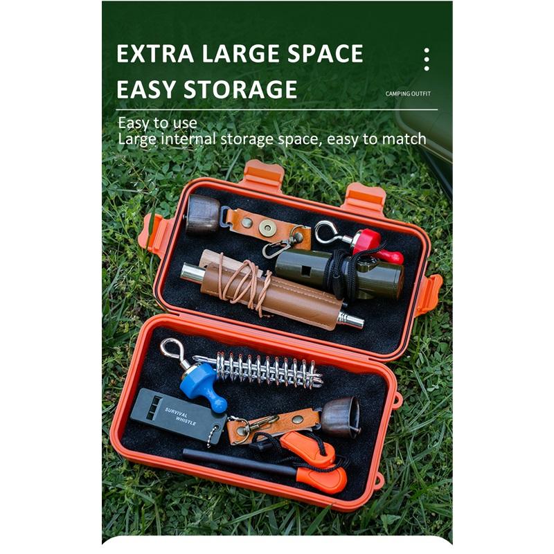 EDC-Werkzeugkasten, Outdoor-Camping-Überlebensset, stoßfester, wasserdichter Koffer, versiegelte Box, Aufbewahrungsbox für Outdoor-Überlebenssets, Angeltasche