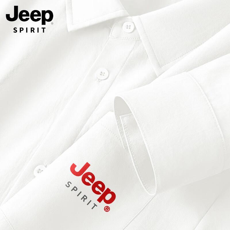 JEEP SPIRIT Men s Cool-Feel Ice Silk Long Sleeve Casual Shirt L