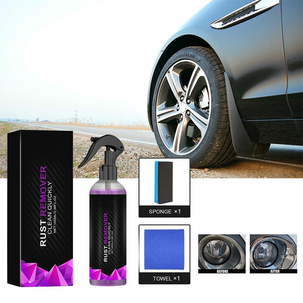 Rust Remover Spray Kit For Car, Automotive Rust Remover For Metal, Car Scratch Long-Lasting Rust Reformer, Iron Stain Clean T3L7 30ml