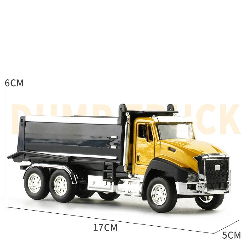 Kids 1:50 Alloy Truck Model Engineering Vehicle Excavator Bulldozer Head Dumper Truck Crane Tanker Toys Boys Radio Control Gift