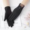 Gants de protection solaire en dentelle pour femmes, été, extérieur, coton, écran tactile, minces, respirants, pour conduite, cyclisme