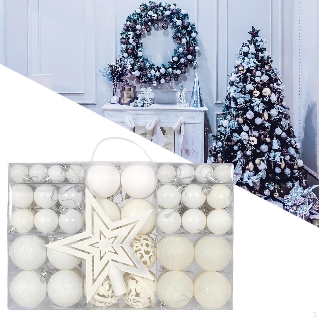 101 Stykker Julekulepynt Juletretoppstjerne DIY Kuler Hengende Kuler til Restaurant Festivaler