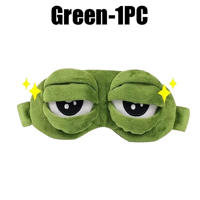 

1-10PCS 3D Sad Frog Sleep Mask Natural Sleeping Eyeshade Cover Shade Eye Patch Women Men Soft Portable Blindfold Travel Eyepatch