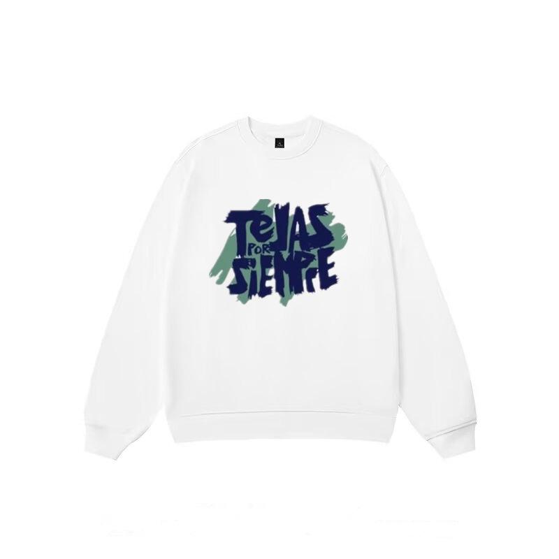 Men's Retro Silver Fox Fleece Sweatshirt - Warm, Loose, Crew Neck, Long-Sleeved, Autumn/Winter Fashion.