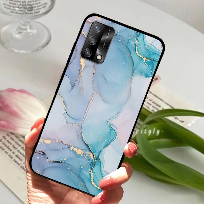 Für Oppo A74 4G Hülle CHP2219 Stoßfest Farbe Lackiert Matt Weiches TPU Silikon Handyhülle Für OPPO F19 Bumper CPH2219 Fundas