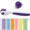 New Fondant Strip Ribbon Cutter Sugarcraft Tool Cake Rolling Pin Embosser Roller Set