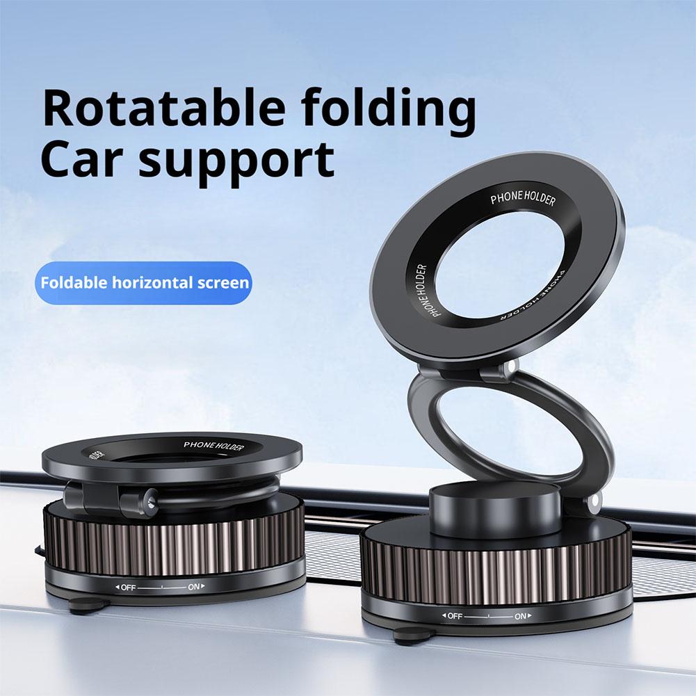 Suporte Universal de Adsorção Magnética Suporte de Telefone para Carro Suporte Magnético Ventosa a Vácuo Dobrável Giratório Suporte de Navegação