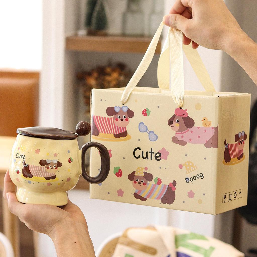 Cute Frog Cartoon Ceramic Cup Set - Creative Children's Souvenir Gift