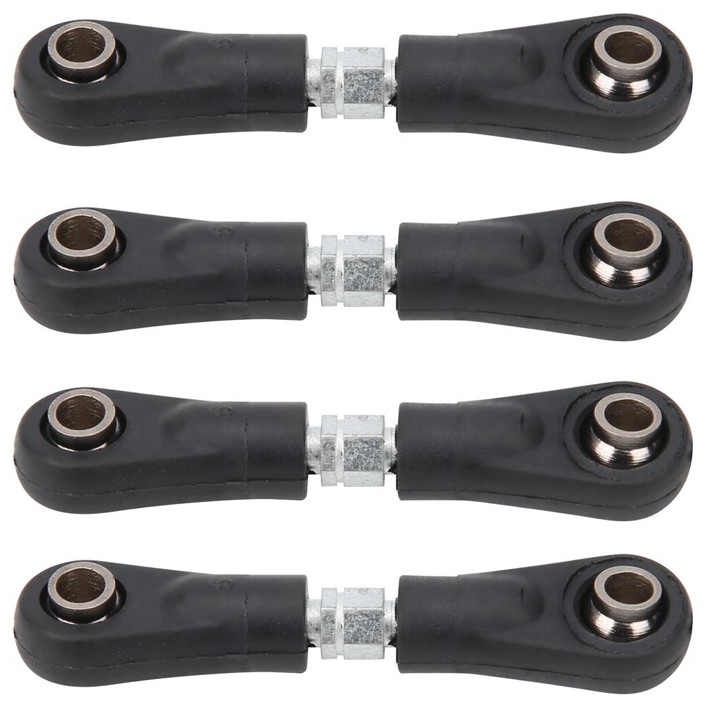 4Pcs Steering Tie Rod Set Black Metal for 1\10 RC Flat Car Replacement Accessories(4250mm )