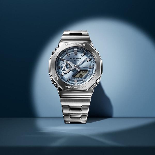 Casio Orologio da uomo G-SHOCK GM-2110D-2AJF [modello combinato analogico digitale G-SHOCK] rotondo argento