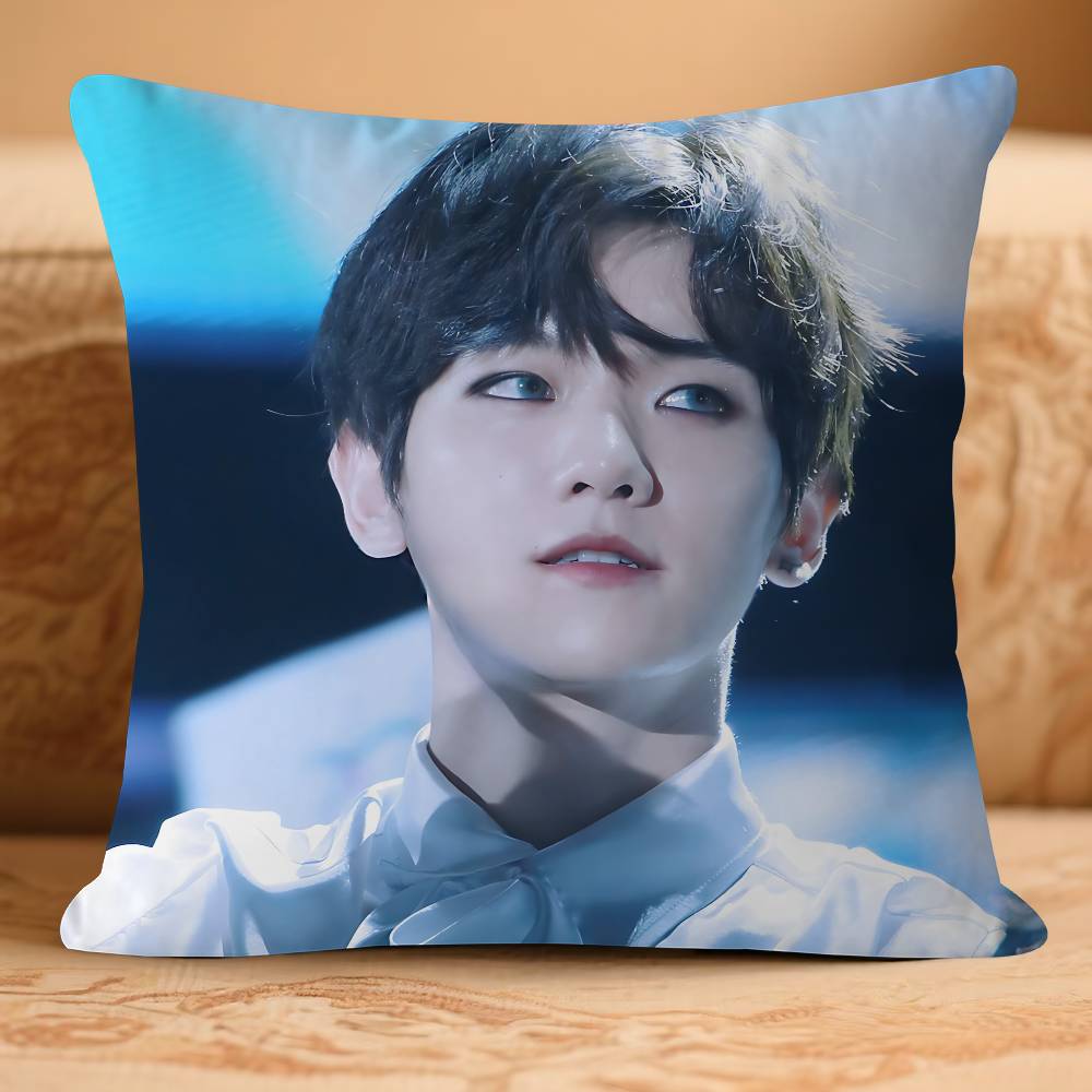 Anime B-Bae-K-khyun Pillow Case Removable Washable Cushion Cover – All-Season Soft Linen