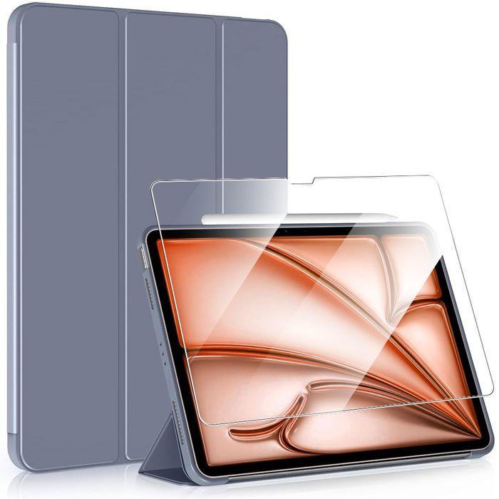 Coque de Protection - E.F.Connection - pour iPad Air 11 Pouces M2/M3 - Antichoc - Support Pliable - Violet