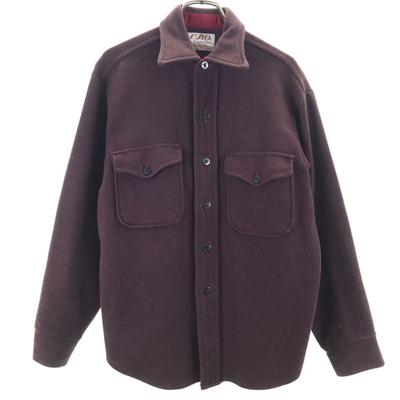 C.P.O by CAMPUS 70s Vintage Long Sleeve Wool Shirt S Burgundy Men's Used