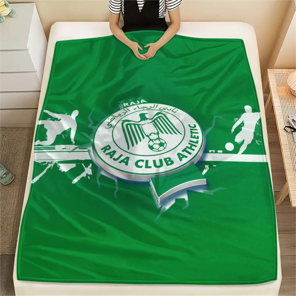 Rajakasablanca Sports Club  Print Flannel Blanket, High Quality Comfortable for All Seasons, Home Decor, Warmth and Comfort