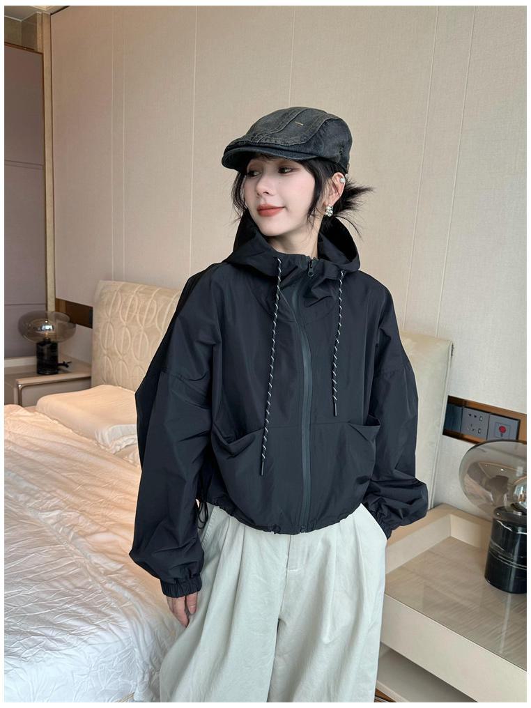 Women's Western-Style Hooded Assault Jacket - 2024 Autumn Casual Short Outerwear