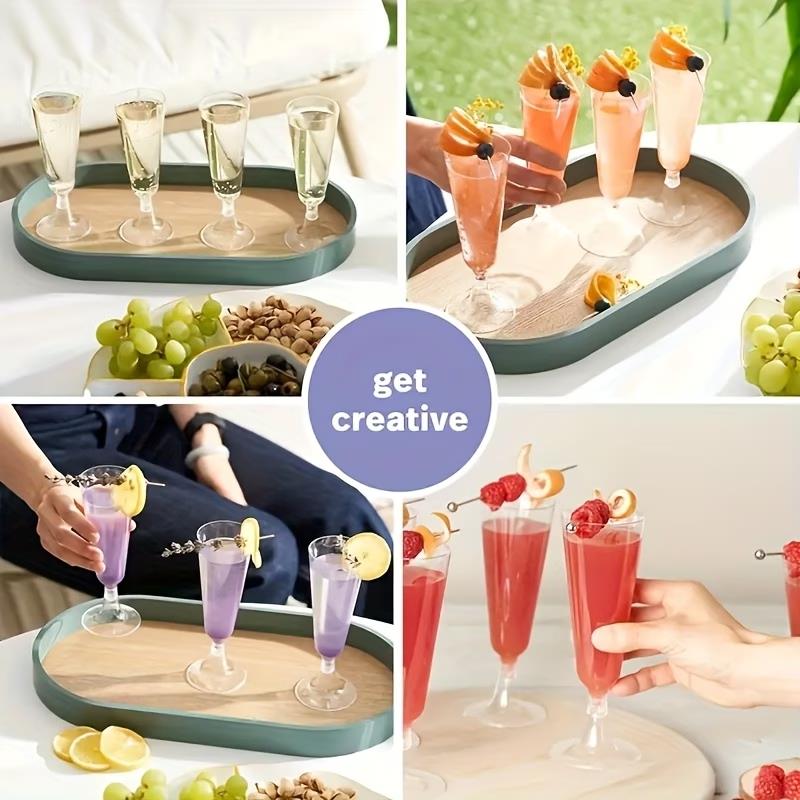 30Pcs Acrylic Champagne Cups for Wedding, Anniversary, Birthday Party, Christmas Decoration Supplies Multipurpose Drink Cups