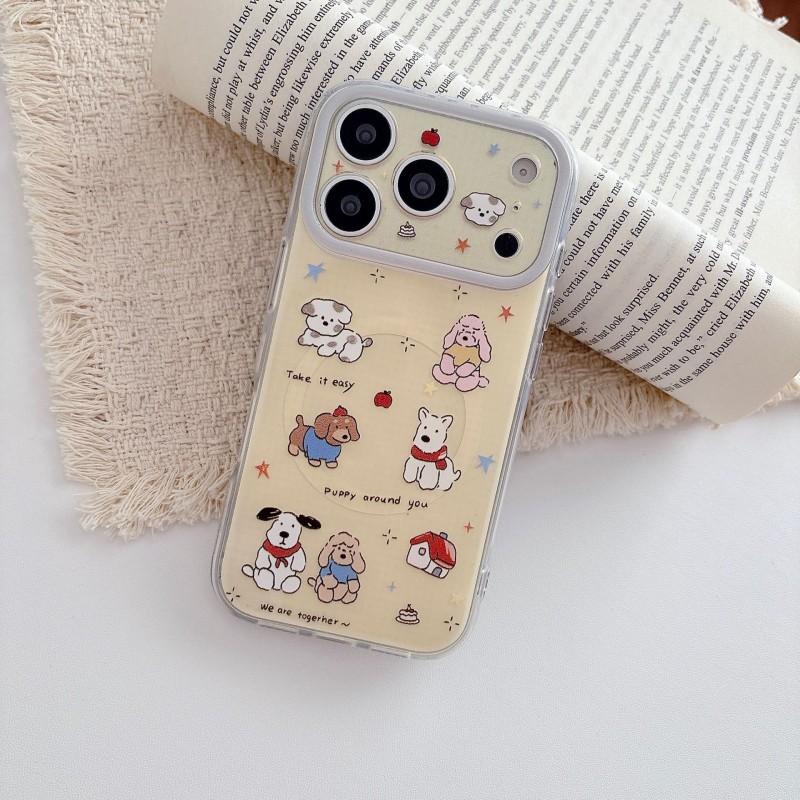 Cute Kawaii Dessert Shop Westie Dog Phone Case IPhone 17 Pro Max 16 Magnetic Snap-on Cover With Kickstand