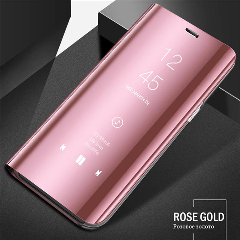 Luxury Smart Mirror Flip Case For Samsung Galaxy A21S A51 A71 A01 A11 A21 A31 A41 A50 A70 A30 A40 A20 A10 S S20 Ultra S10 S9 S8 Note 10 Leather Cover
