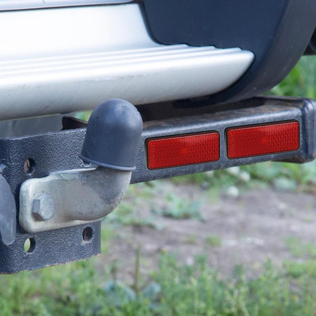 Motorcycle Reflector - Red Trailer Reflector | Rectangular Reflective Warning Reflector | Red Rectangular