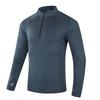 Men's Quick-Dry Long-Sleeve Half-Zip Sports T-Shirt for Running and Fitness
