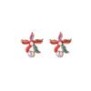 Summer Vacation Style Colored Starfish Pearl Stud Earrings Women'S Seaside Sweet And Advanced Sense Niche Temperament Earrings